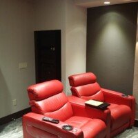 Notice where we positioned the equipment in this theater room. This was designed during the construction of the new home.