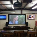 How's THIS for ideas?! Two large LED's, plus a 120" Screen Innovations screen and Epson projector. Let's watch some football!