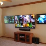 Too much to watch? Let's put (3) large flat panel displays on the wall and use some great Sonos products for sound!