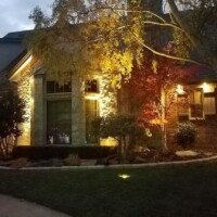 We do custom lighting. Don't these lights make the house look nice?